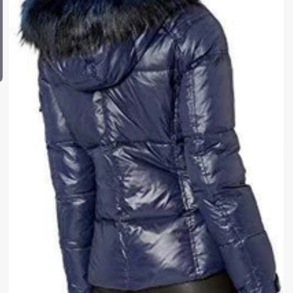 S13 faux fur down jacket Large